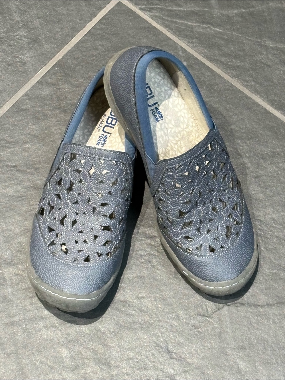 Blue JBU Vegan Floral Slip On Size 7